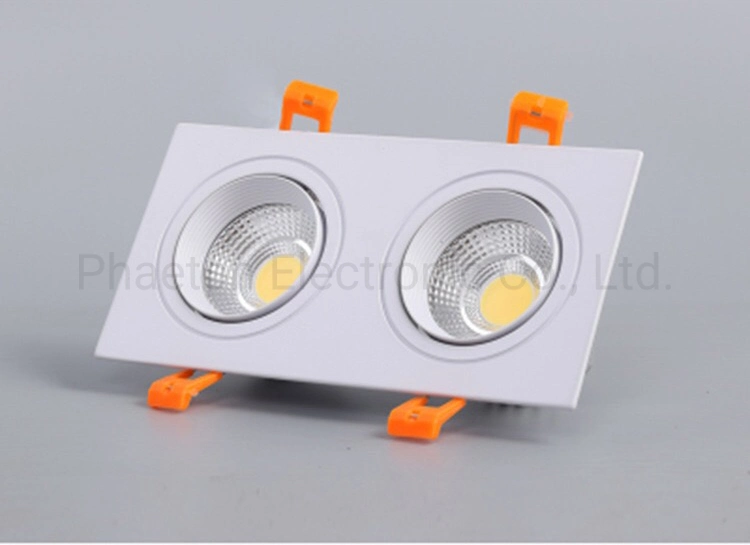 Gu5.3 LED 2 Head Spot Ceiling Light Downlight Fitting Square Fixture