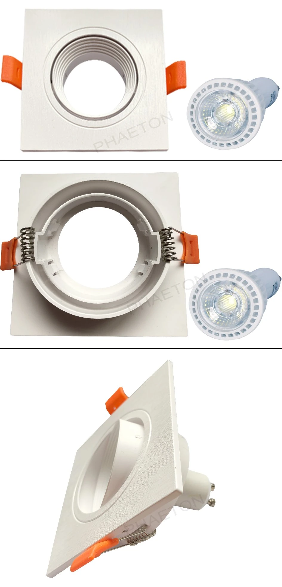 Gu5.3 LED 2 Head Spot Ceiling Light Downlight Fitting Square Fixture