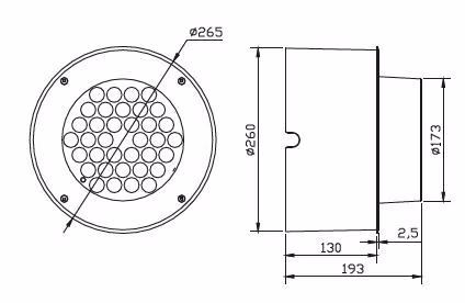 ダイカストアルミニウムシリンダー防水防雪IP66 LEDフロア地下ライト屋外フロアランプ