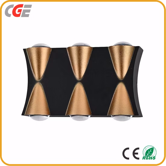 6W スクエア屋外ウォールランプ、IP65 モダン屋外ランプ、LED ウォールランプ