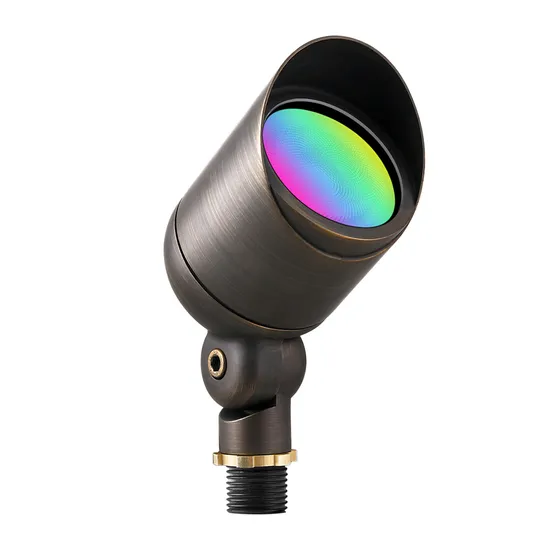風景用スマート RGB 8-18V 屋外真鍮スポットライト